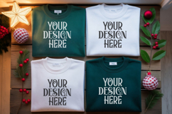 Christmas Family Matching Group T-Shirt Mockups | Holiday Fl Product Image 1