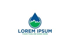 Water and Mountain care logo template Product Image 1