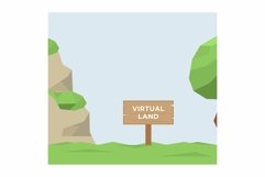 Metaverse Decentralized Virtual Land flat design Product Image 1