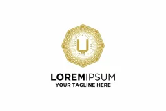 Initial U Letter CryptoCurrency Logo Product Image 1