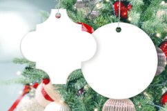 Christmas ornament arabesque mock up round mockup PSD Product Image 6