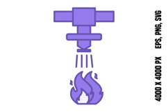 Colored Fire Sprinkler Icon Product Image 1
