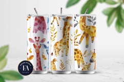 Watercolor Giraffe Pattern | Safari Animal Seamless Paper Product Image 2