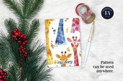 Watercolor Giraffe Pattern | Safari Animal Seamless Paper Product Image 4