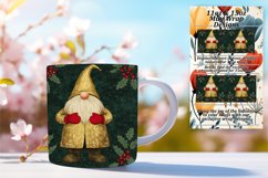 Watercolor Christmas Gnome Wrap for 11oz 15oz Mug Product Image 1