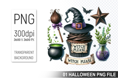 Spooky Cute Halloween Cupcakes Clipart PNG Bundle Product Image 2