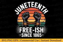 Juneteenth Free-ish since 1865 Svg | Svg Cut Files Product Image 1