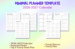 2026-2027 Minimal Planner Template Product Image 3