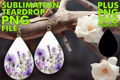 Petal Power Sublimation Teardrop Earrings Charm PNG Product Image 1