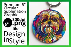 Creative and Bold Dog Round Design Keychain Product Image 1