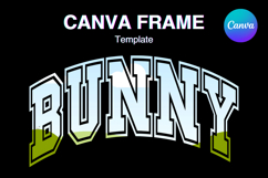 BUNNY Canva Frame Easter Bunny Varsity Shirt Add Photo Product Image 1