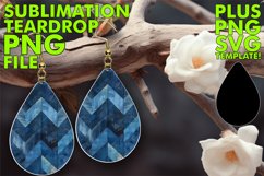 Jeans Joyride Teardrop Earrings Sublimation Product Image 1