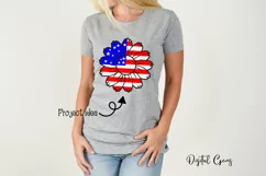 American Flag, Sunflower SVG / PNG / EPS / DXF files Product Image 6