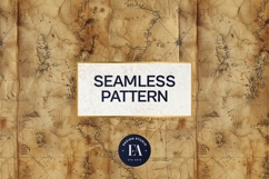 Vintage World Maps Pattern, Junk journal papers Product Image 3