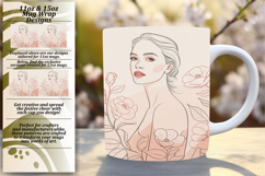Sassy 15oz Mug Wrap Png Template , Beauty Woman Product Image 1