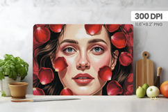 Afro Girl/Woman Melanin braided hair Cutting Board PNG Desig Product Image 1