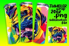 Playful Abstract Dog Wrap 20oz Sublimation Art Product Image 1