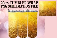 Glittery Floral Leopard Tumbler Graphic: Sublimation - 20oz Product Image 1