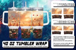 Vibrant Meadow Beauty 40oz Tumbler Sublimation Product Image 1