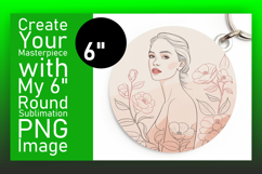 Vibrant Circle PNG for Sublimation , Beauty Woman Product Image 1