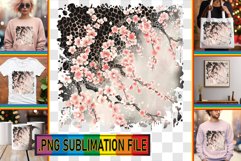 Vibrant Glitter &amp; Sublimation Floral Fusion PNG Product Image 1
