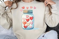 Cute Watercolor Valentines Day Clipart PNG Product Image 1