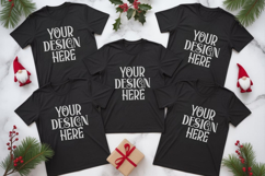 Christmas Family Matching Group T-Shirt Mockups | Holiday Fl Product Image 1