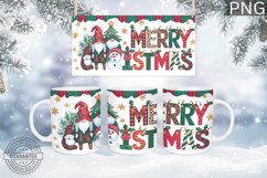 Merry Christmas Mug Wrap - Christmas Mug Sublimation Product Image 1