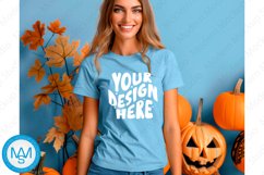 Sky women Tshirt Mockup, Halloween tshirt mockup Product Image 1