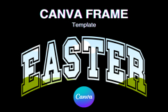 Easter Canva Frame Easter Varsity Shirt Design Add Photo_184 Product Image 1