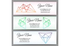 Polygonal shapes banners set Product Image 1