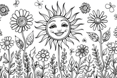 Flower Doodles Background Wallpaper Product Image 1