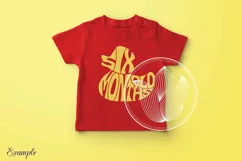 Six Months Old SVG yellow baby duck lettering design Product Image 2