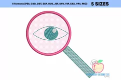The Glass Of The Research With Eye Applique Design Product Image 2