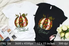 Thanksgiving Set of 3 Pumpkins, Sublimation Designs Product Image 1