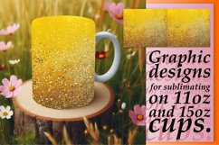 Leopard Bloom Glitter Mug Sublimation Wrap Product Image 1