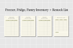 Freezer, Fridge, Pantry Inventory and Restock List Printable Product Image 2