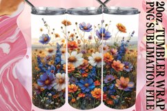 Vibrant Floral Tumbler Sublimation for Spring Product Image 1