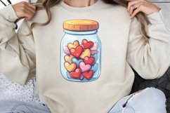 Cute Watercolor Valentines Day Clipart PNG Product Image 1