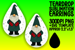 Bold Teardrop Earrings PNG Artwork , Gnome Product Image 1