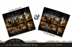 New Years Scene Tumbler Wrap PNG | New Years Sublimation Product Image 3
