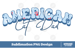 American Cat Mama Papa 4th of July USA Paw DTF PNG Bundle Product Image 5