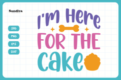 Cute Birthday Dog Bandana Quote SVG | For The Cake Product Image 3