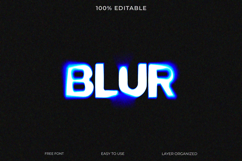 Blur Glitch Effect Text Style Photoshop Template Product Image 1