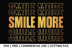 Smile More SVG | Stacked SVG Product Image 1