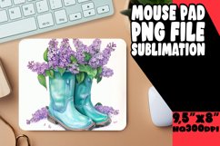Elegant Floral Mousepad Sublimation PNG Product Image 1