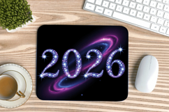 Happy New Year PNG Mouse Pad,Festive New Year's Eve 2026 PNG Product Image 1