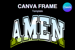 Amen Canva Frame Easter Varsity Shirt Design Add Photo_185 Product Image 1