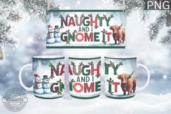 Naughty and i gnome it Mug Wrap - Christmas Mug Sublimation Product Image 1