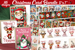 Christmas Card Bundle | Cute animals Merry Christmas card Product Image 5